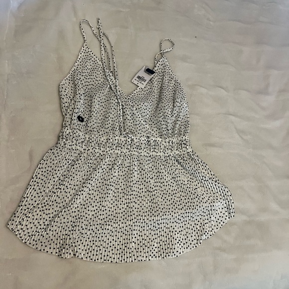 Abercrombie & Fitch Black and White Polka Dot Blouse - Picture 1 of 2